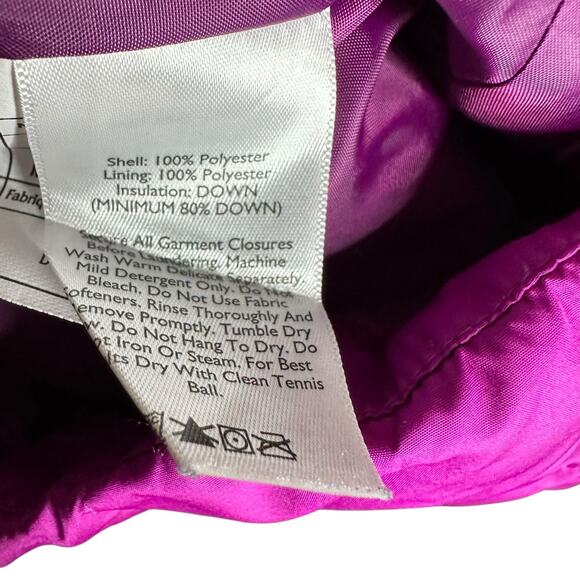 EDDIE BAUER Vibrant Purple Pink EB650 Down Puffer Vest Women's Size XS Quilted - Picture 4 of 6